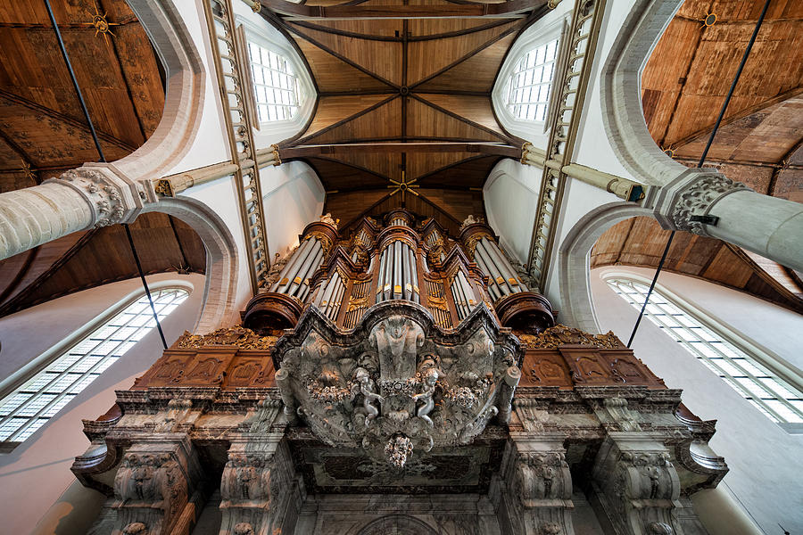Baroque Grand Organ in Oude Kerk Photograph by Artur Bogacki