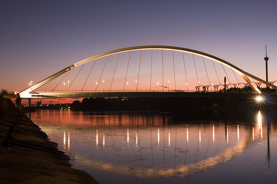 Architecture Photograph - Barqueta Bridge Seville by Henk Goossens