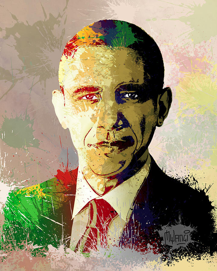 Politician Painting - Barrack Obama by Anthony Mwangi