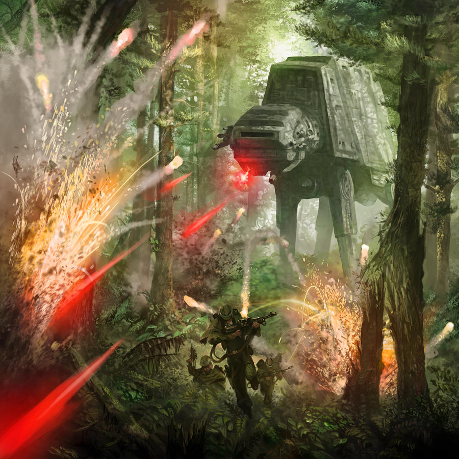 Star Wars Digital Art - Barrage Attack by Ryan Barger