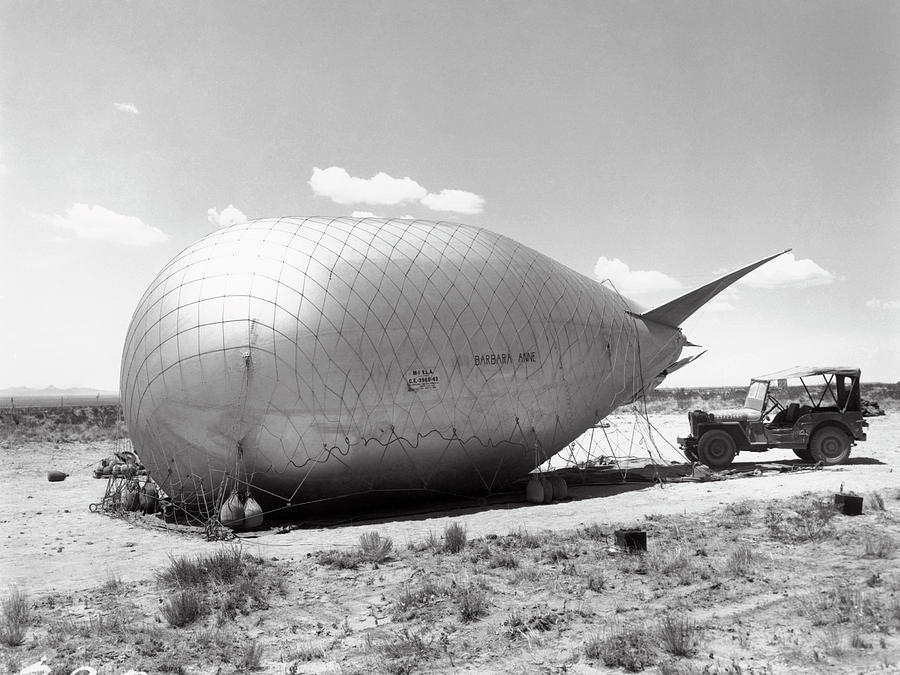 Barrage Balloons Used At Trinity Test Photograph by Los Alamos National ...