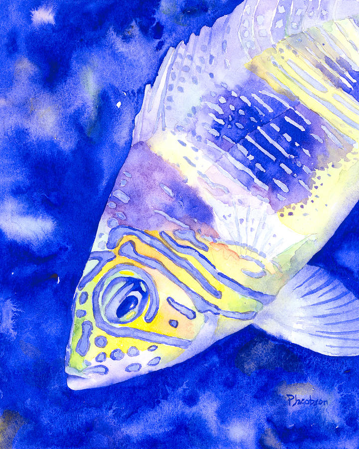 Fish Painting - Barred Hamlet Portrait by Pauline Walsh Jacobson
