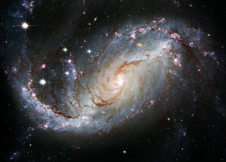 Barred Spiral Galaxy Ngc 1672 Photograph by Nasa/esa/hubble Heritage Team/stsci/science Photo Library