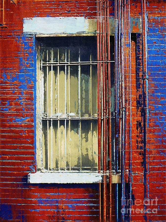 Barred Window Hells Kitchen Painting by RC DeWinter