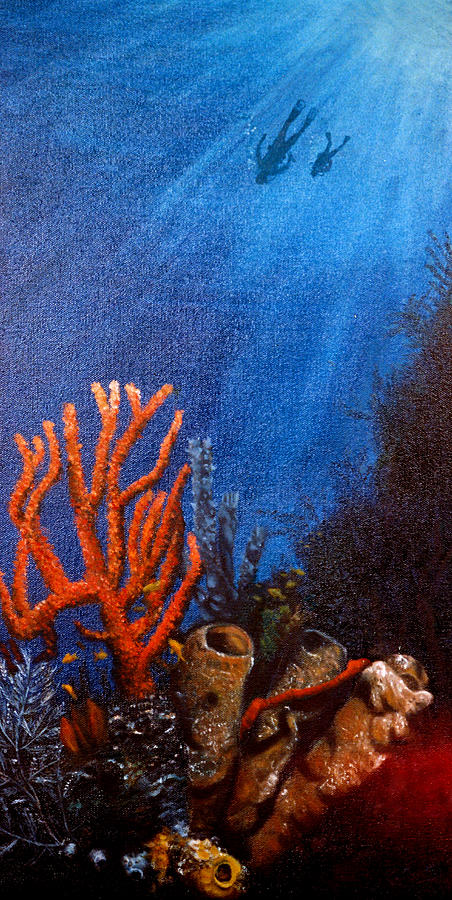 Barrel Coral in The Red Sea Painting by Mackenzie Moulton