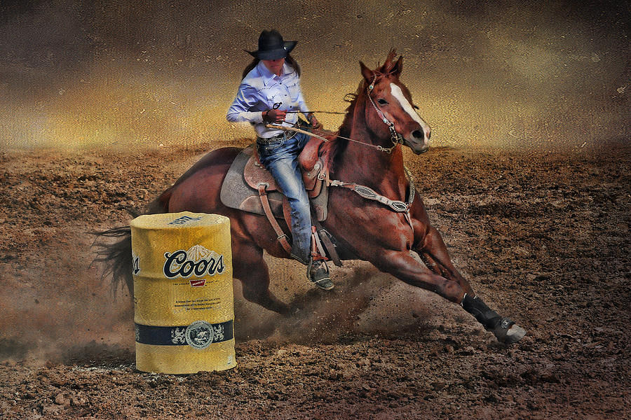 Barrel-Rider Cowgirl Photograph by Barbara Manis