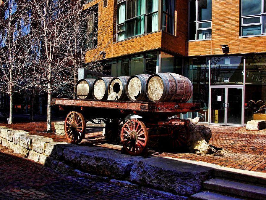 Barrels in Distillery District Photograph by Nicky Jameson