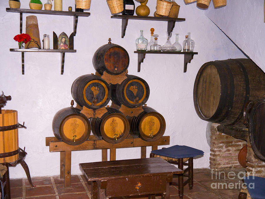 Barrels of Sunshine Wine in Frigiliana Photograph by Brenda Kean