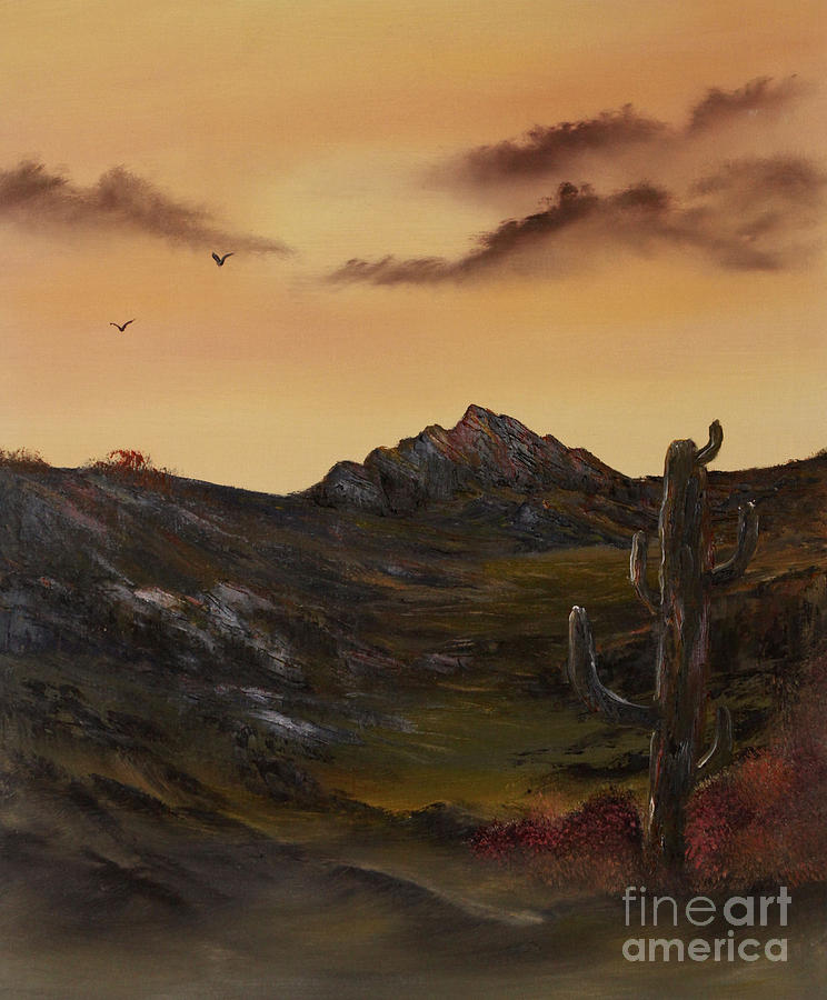 Paint Painting - Barren Land Lone Sentry  by Cynthia Adams