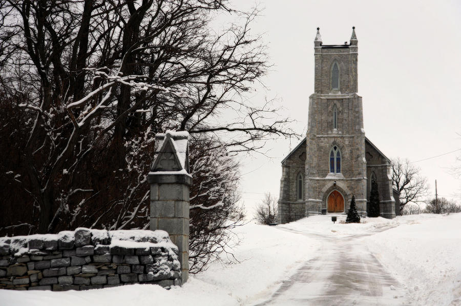 Barriefield Church in Winter Photograph by Jim Vance