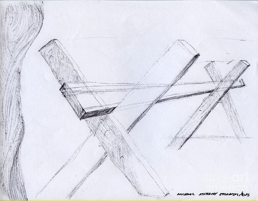 Barrier Drawing by Michael Anthony Edwards