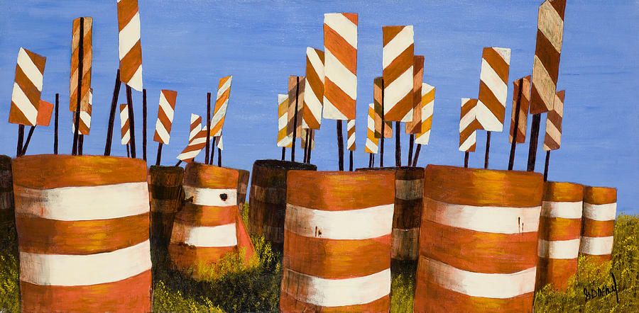 Barriers Painting by Garry McMichael