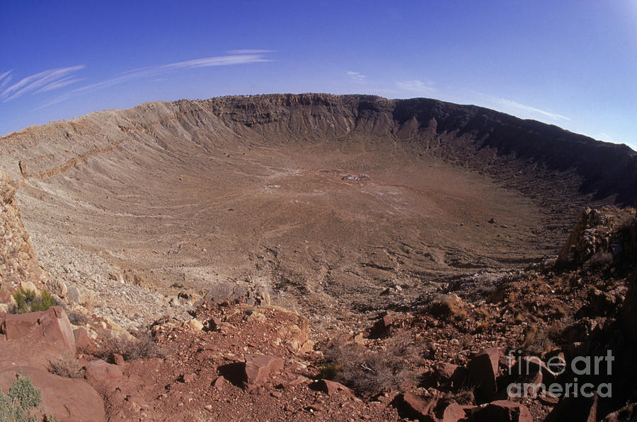 Barringer Crater, Fisheye View Photograph by Gregory G. Dimijian, M.D.