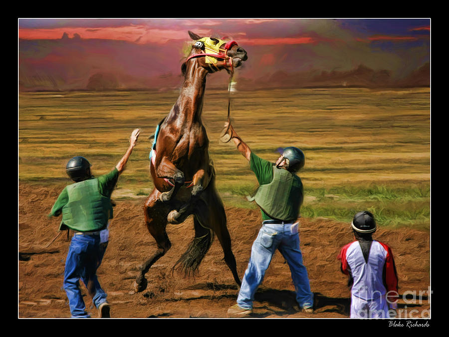 Horse Photograph - Barrington Harvey looks On Horse Peekarandoconer Moment by Blake Richards