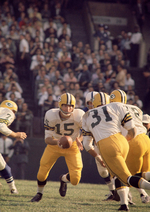 Bart Starr Photograph - Bart Starr Hands Off To Jim Taylor by Retro Images Archive