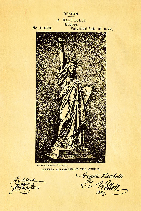 Appliance Photograph - Bartholdi Statue of Liberty Patent Art 1879 by Ian Monk