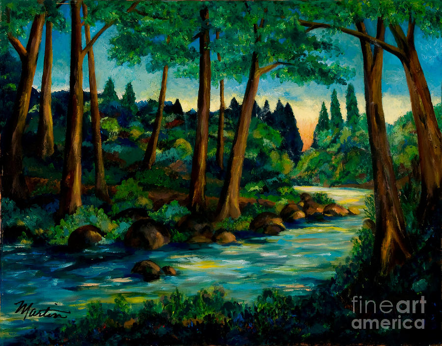 Tree Painting - Bartons Creek by Larry Martin