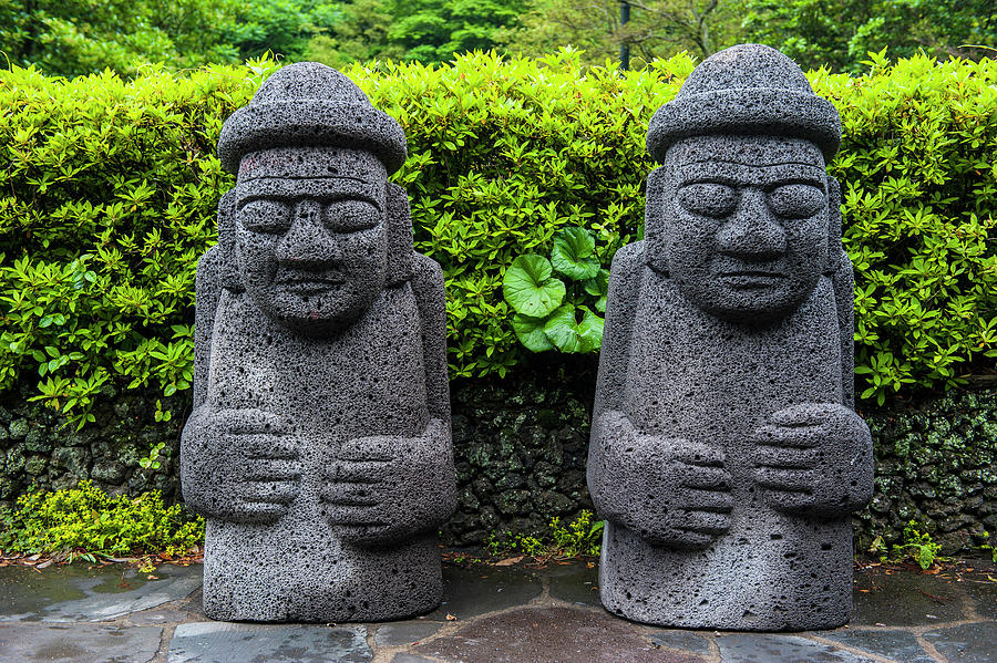 Basalt Statues In Seogwipo Photograph By Michael Runkel 