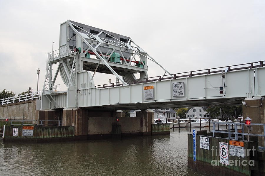Bascule Bridge at Knapps Narrows on Tilghman Island in Maryland Photograph by William Kuta