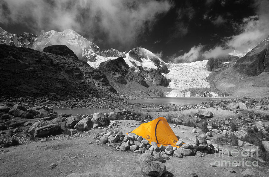 Black And White Photograph - Base Camp by James Brunker