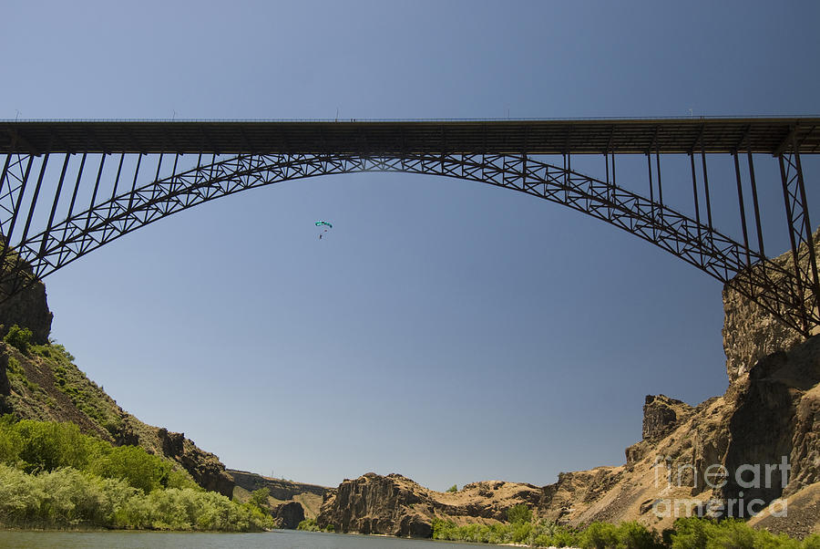 Base Jumper, Perrine Bridge Id Photograph by William H. Mullins