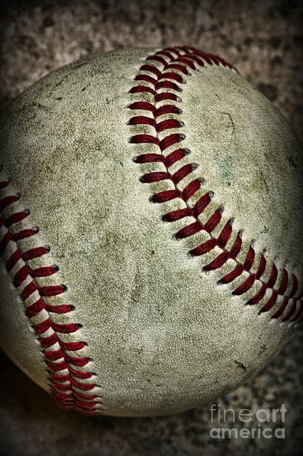 Baseball Photograph - Baseball - A Retired Ball by Paul Ward