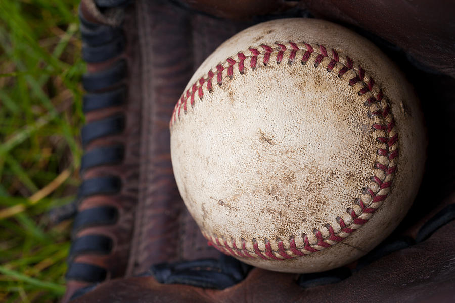 Baseball And Glove Photograph