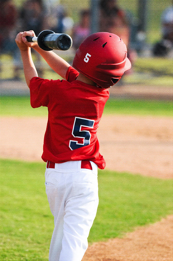 Spring Photograph - Baseball boy warming up to bat by Tammy Abrego