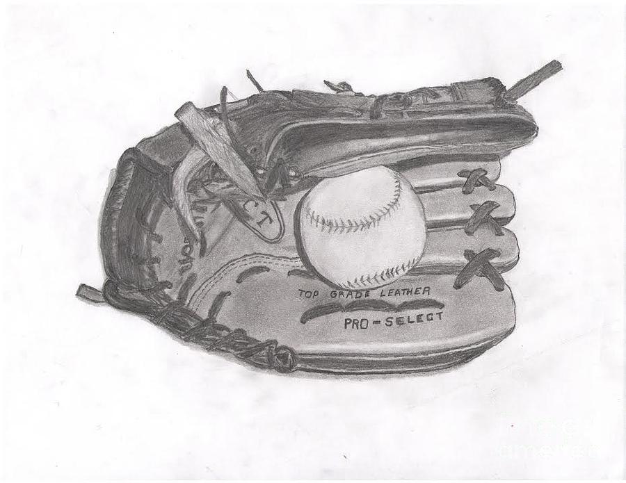 baseball glove drawings