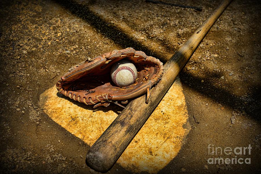 Baseball Photograph - Baseball Home Plate by Paul Ward