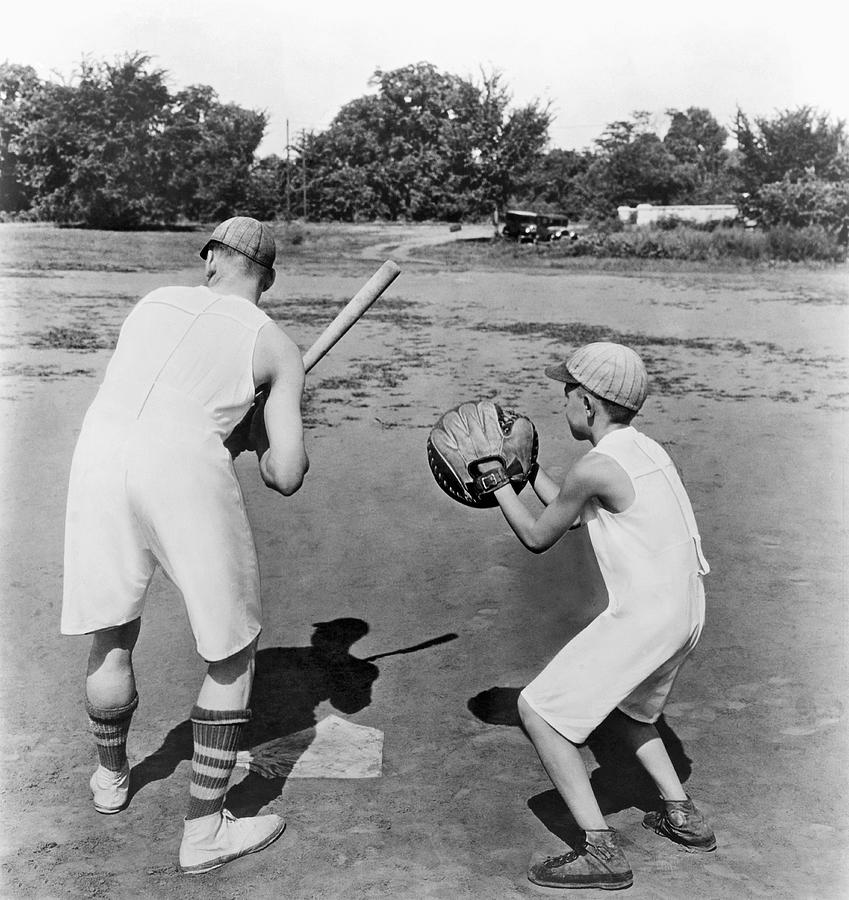 Baseball In Union Suits Photograph by Underwood Archives