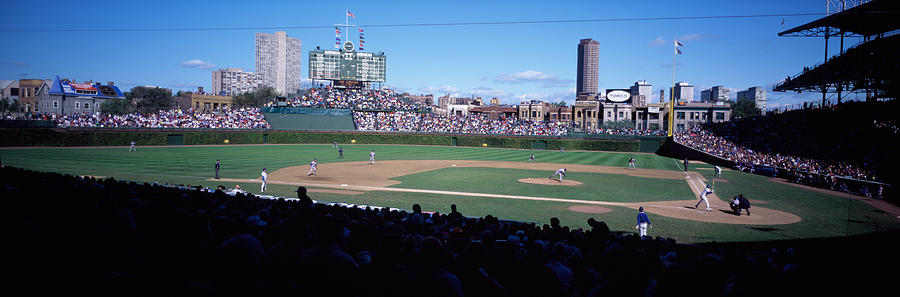 Chicago Cubs Photograph - Baseball Match In Progress, Wrigley by Panoramic Images