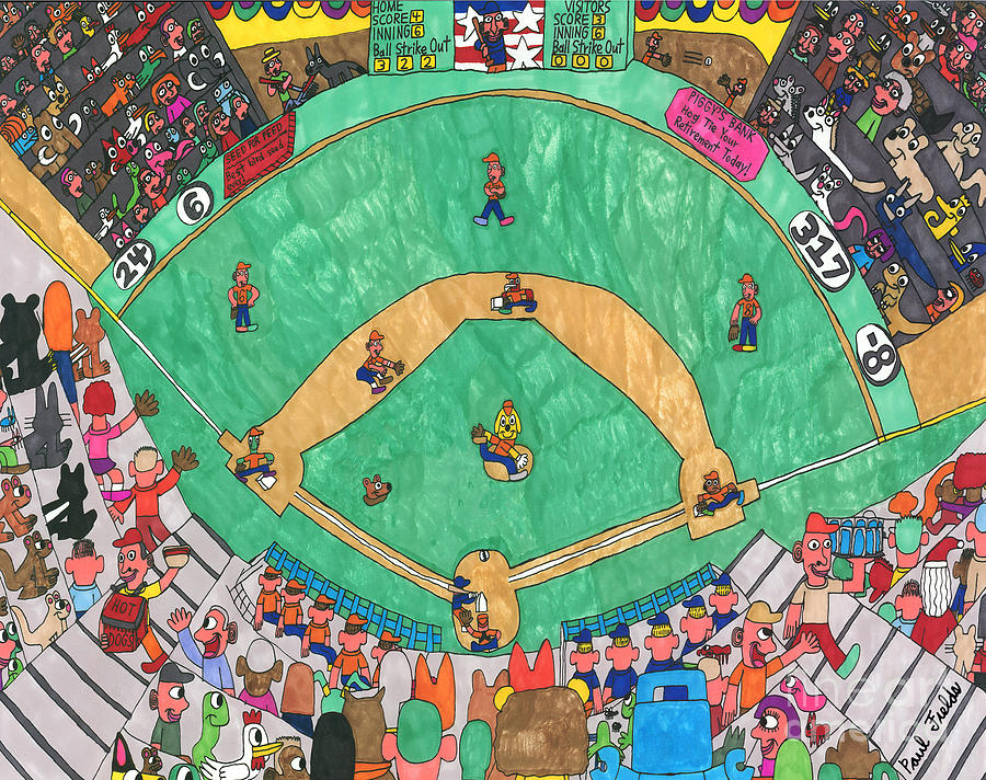 Baseball Drawing by Paul Fields