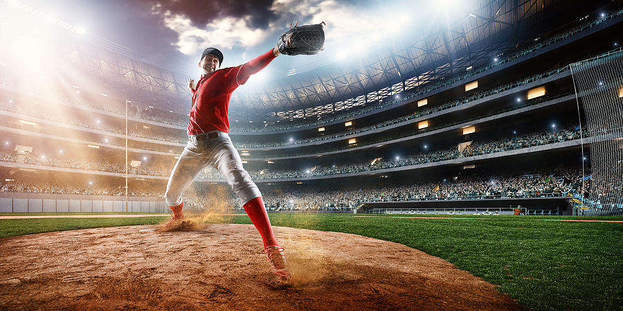 Baseball pitcher on stadium Photograph by Dmytro Aksonov