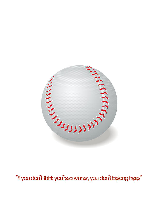 Baseball Quote Minimalist Sports Poster Digital Art by Celestial Images