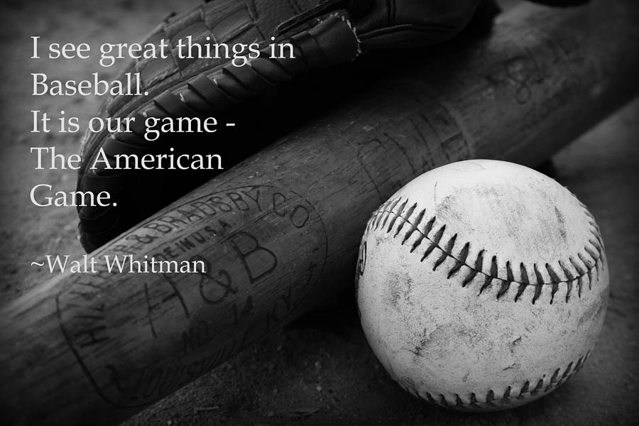 Baseball Walt Whitman Photograph by Kelly Hazel