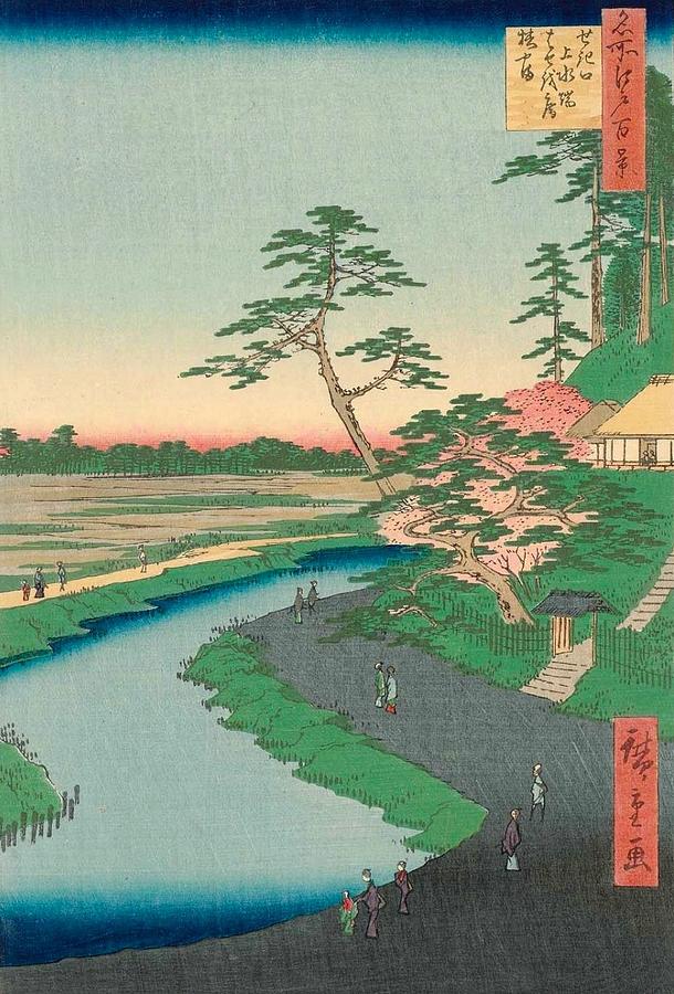 Hiroshige Painting - Bashos Hermitage by Utagawa Hiroshige