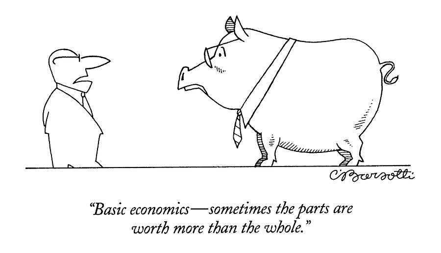 Basic Economics - Sometimes The Parts Are Worth Photograph by Charles Barsotti