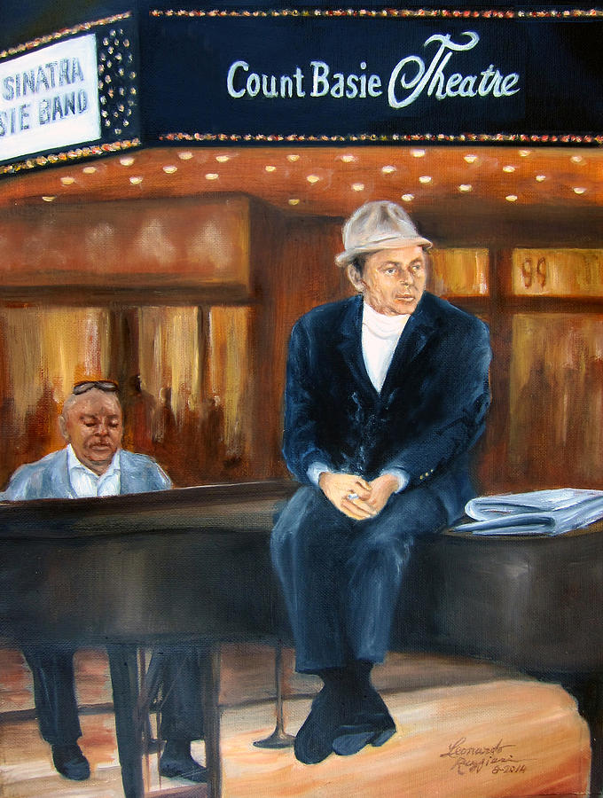 Basie and Frank at Count Basie Theatre Painting by Leonardo Ruggieri