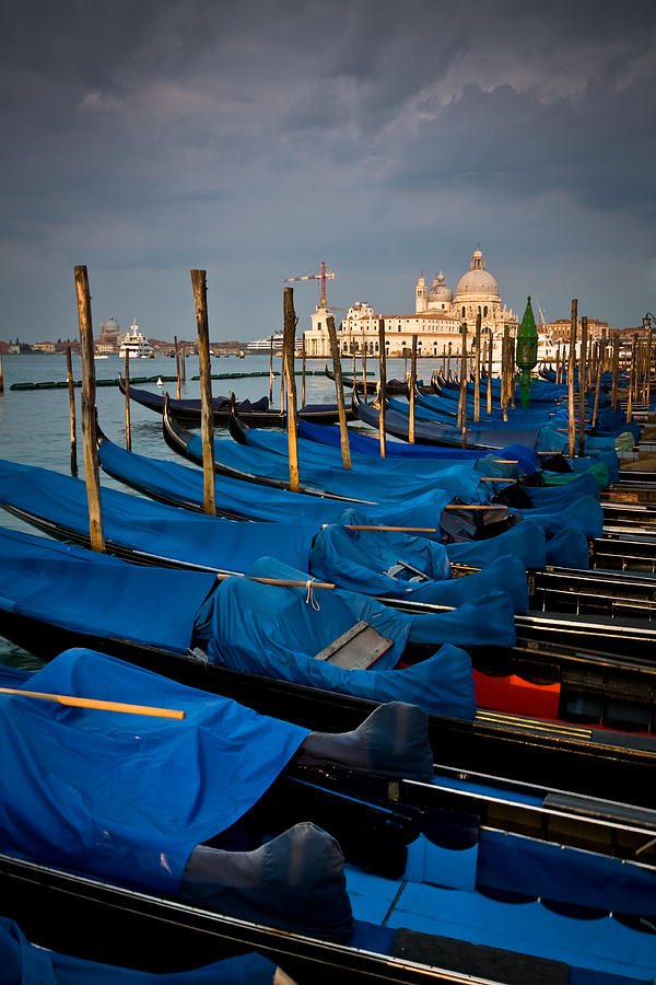 Boat Photograph - Basilica and gondolas in Venice. by Milan Gonda