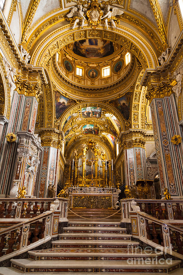 Basilica Cathedral at Monte cassino Abbey Photograph by Peter Noyce