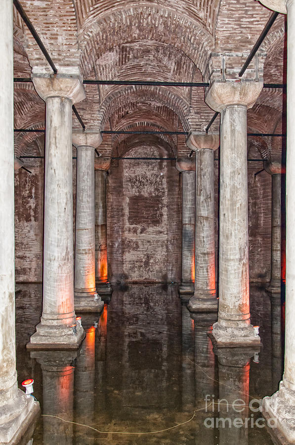 Byzantine Photograph - Basilica Cistern 03 by Antony McAulay