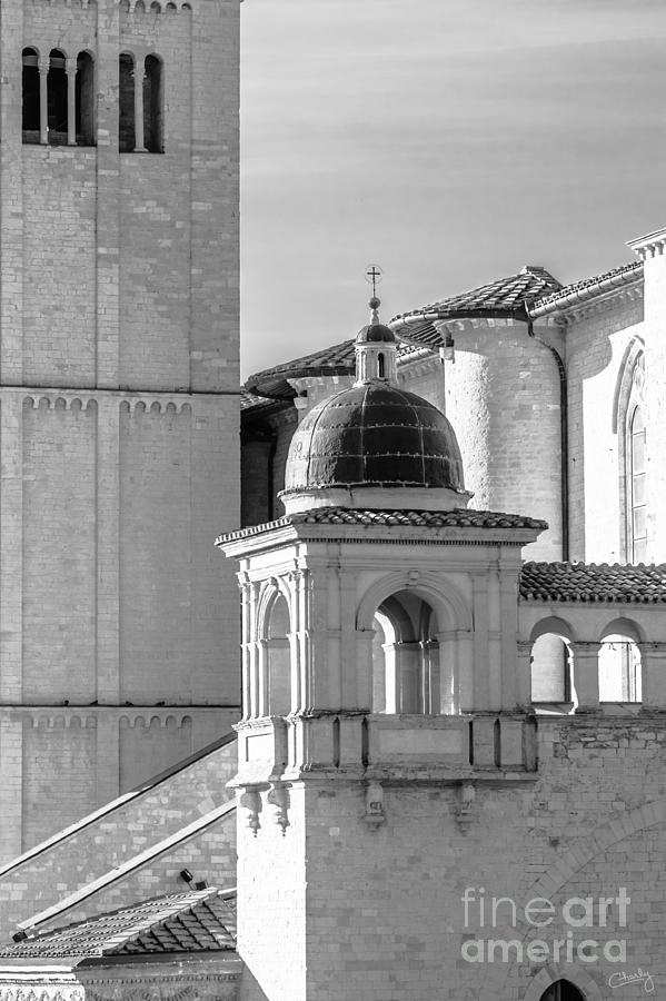 Black And White Photograph - Basilica Details by Prints of Italy