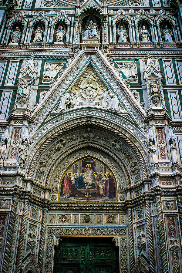 Basilica di Santa Maria del Fiore Florence Italy Color Enhanced Photograph by Karen Stephenson