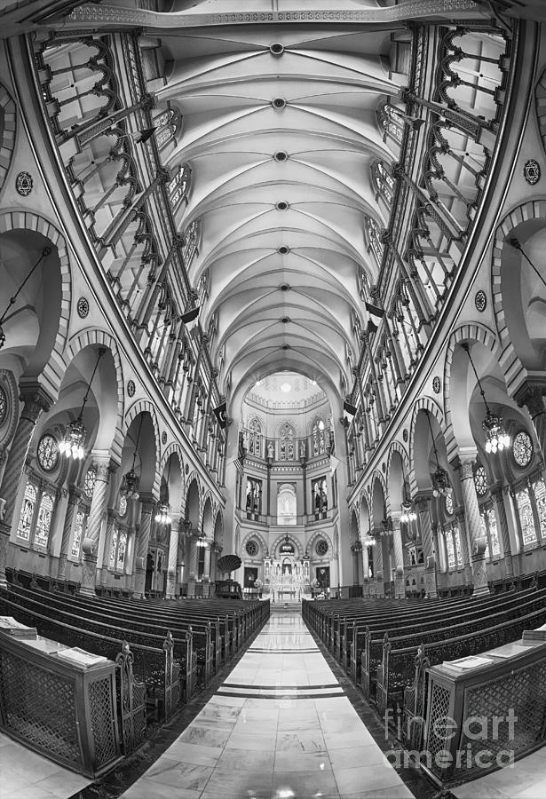 Immaculate Conception Church Black and White Photograph by Jerry Fornarotto