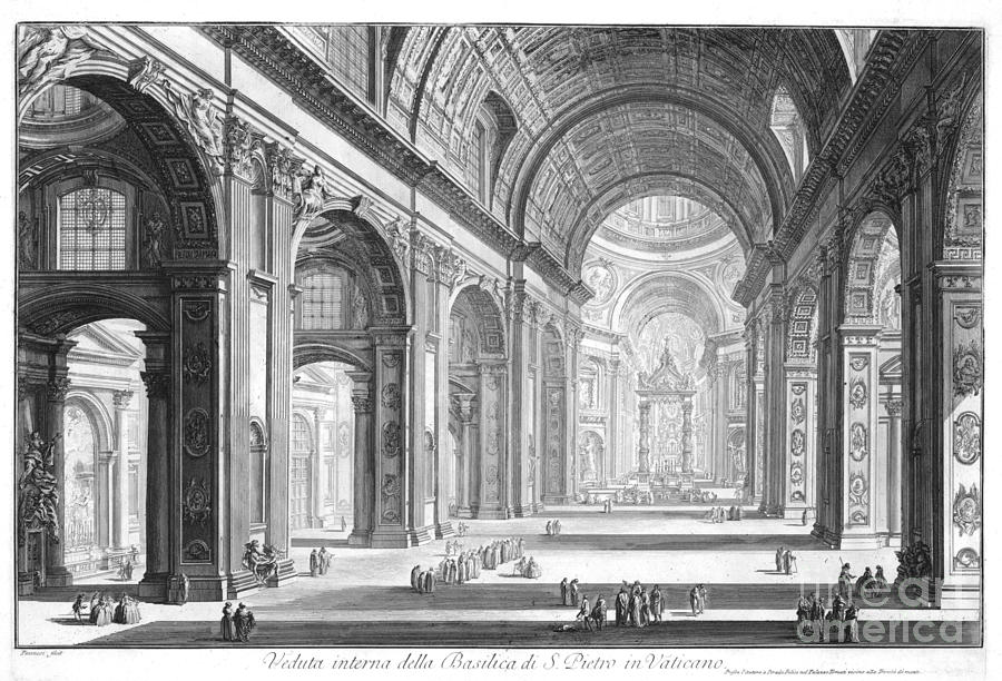 Basilica San Pietro Vaticano 1750 Photograph by Padre Art