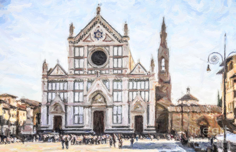 Basilica Santa Croce Digital Art by Liz Leyden