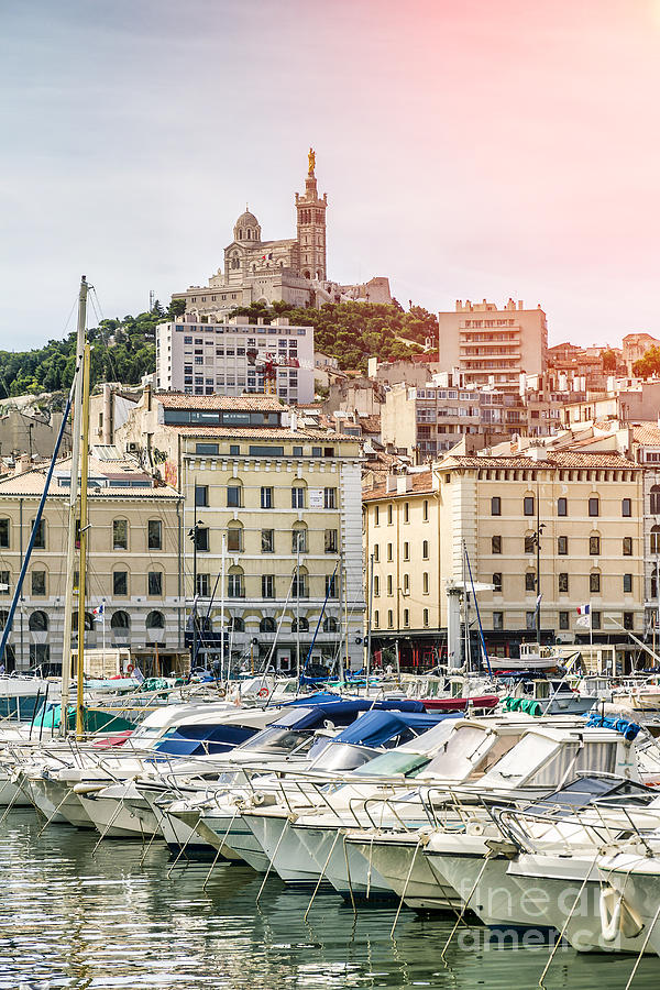 Notre-dame De La Garde Photograph - Basilique Notre-dame De La Garde From The Vieux Port Of Marseille by Pier Giorgio Mariani Notre-dame De La Garde Photograph - Basilique Notre-dame De La Garde From The Vieux Port Of Marseille by Pier Giorgio Mariani