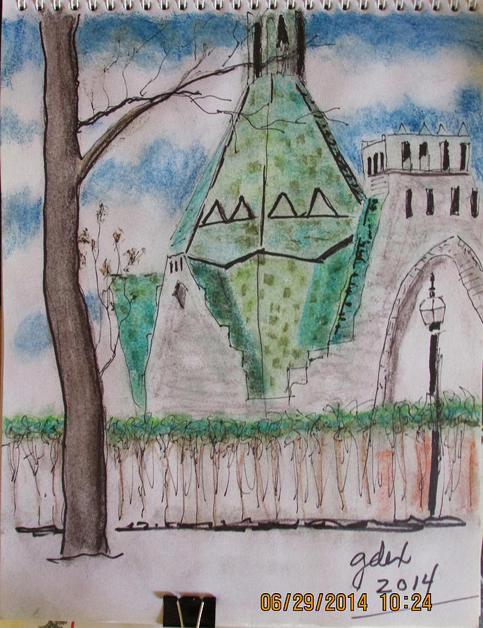 Pilgrim Painting - Basilique Notre-Dame-du-Cap by Gerald Dextraze
