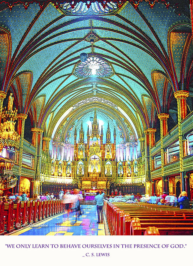 Basilique Notre Dame Montreal Quebec Canada Digital Art by A Macarthur Gurmankin